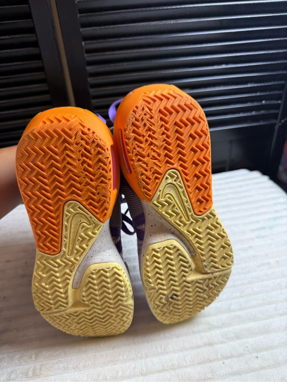 Nike Kids Purple and Pink Grid Sneakers - Picture 4 of 6
